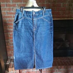 Edited × Hunter Mcgrady Midi Denim Skirt